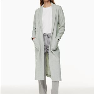 Aritzia lux lounge shawl jacket, heather, gray XS